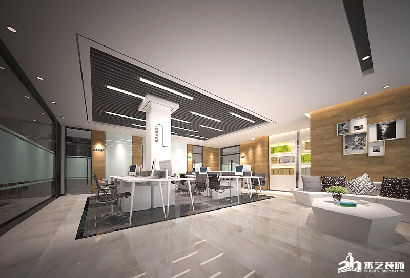品尚文化傳媒公司寫字樓裝修 公共辦公區