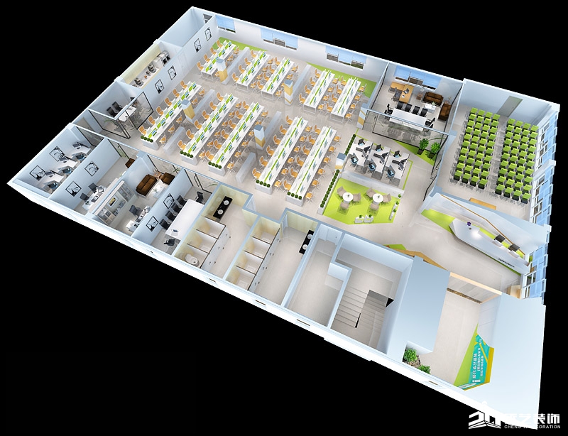 廣州薩維電子科技有限公司辦公室裝修 鳥瞰圖 廣州薩維電子科技有限公司辦公室裝修 鳥瞰圖