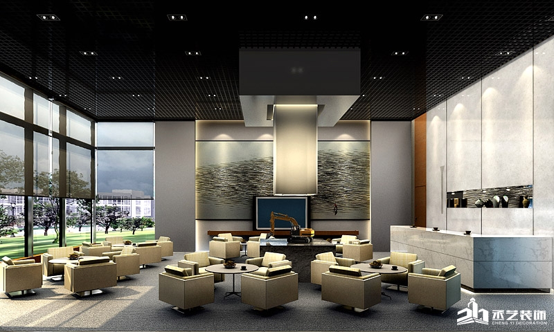 穗恒柳工挖掘機銷售公司廣州寫字樓裝修設計 公共辦公區效果圖設計 穗恒柳工挖掘機銷售公司廣州寫字樓裝修設計 公共辦公區效果圖設計