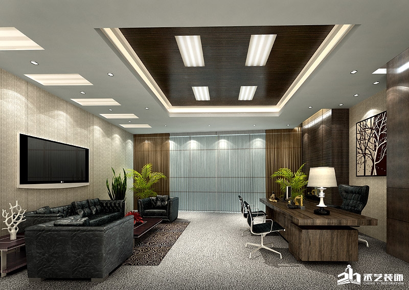 穗恒柳工挖掘機銷售公司廣州寫字樓裝修設計 經理室設計效果 穗恒柳工挖掘機銷售公司廣州寫字樓裝修設計 經理室設計效果