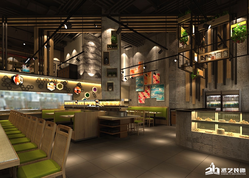 東莞千羽時代城日式風格餐廳裝修 就餐區效果圖