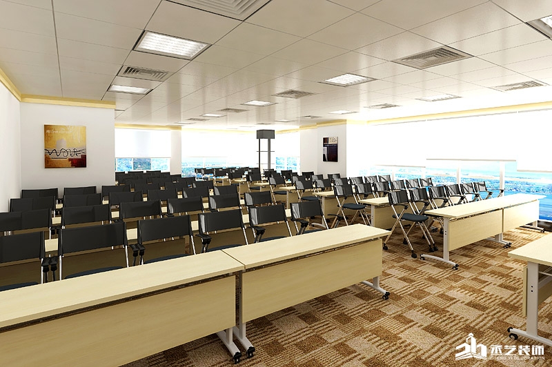 邦仕傳媒公司辦公室設計裝修 培訓室裝修設計