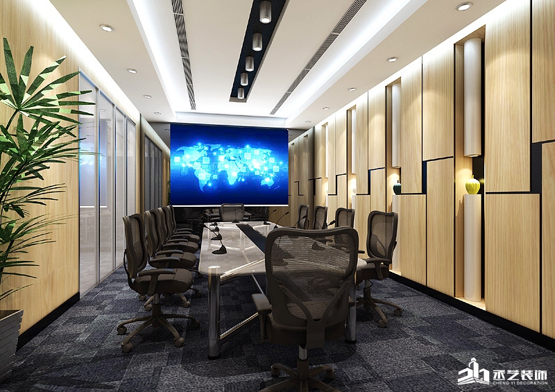 創馬廣州市創馬投資有限公司寫字樓辦公裝修 會議室裝修