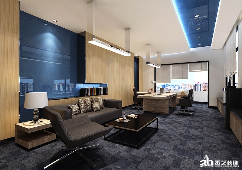 創馬廣州市創馬投資有限公司寫字樓辦公裝修 老總室裝修