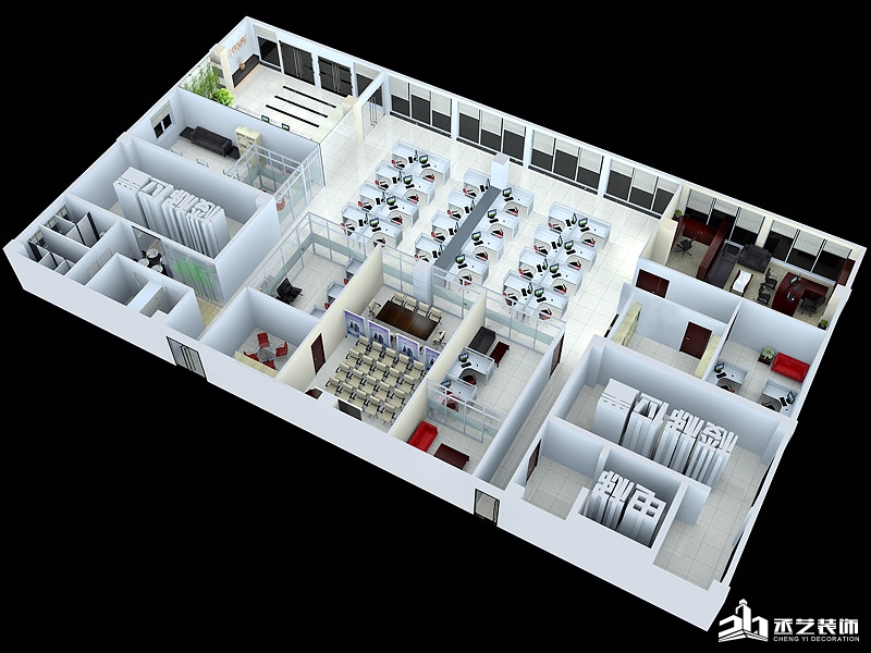 中國電子技術研究所寫字樓裝修 