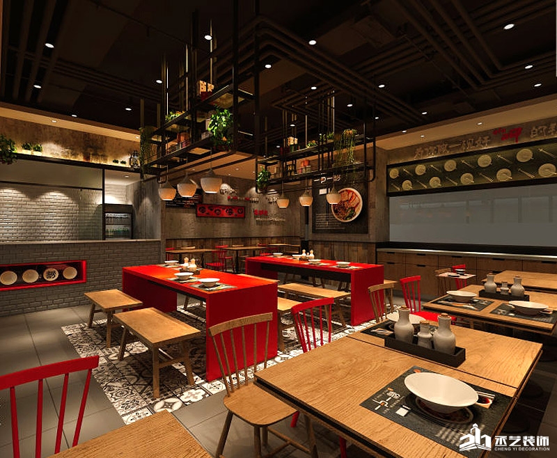 一勺一粉餐廳裝修設計 就餐區設計