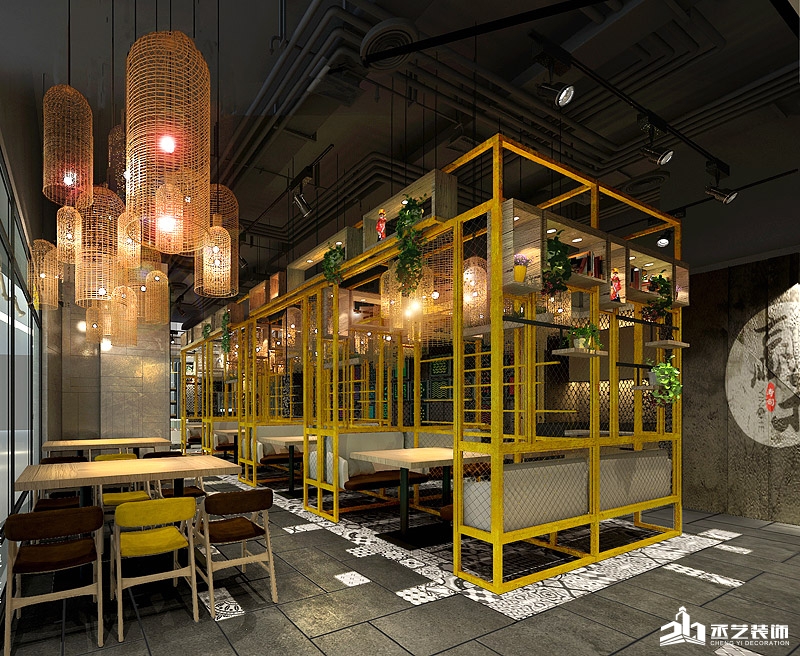 贏禾萬達店餐飲裝修設計 就餐區