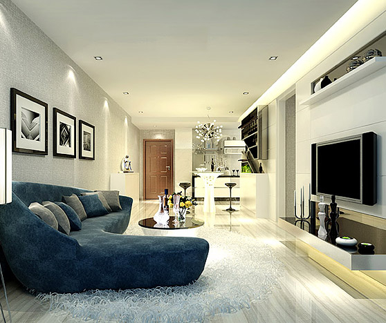 年輕時尚黑白風格設計住宅裝修