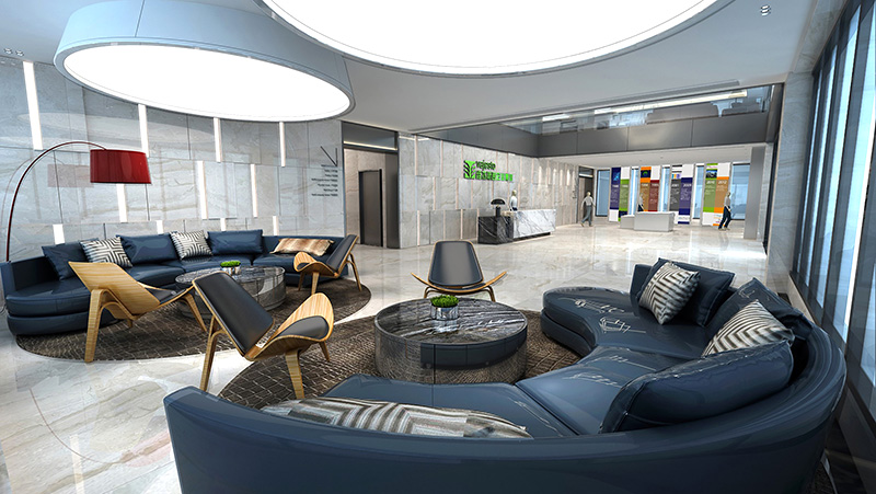 維傑斯通電氣廣州辦公室裝修設計 前台接待處